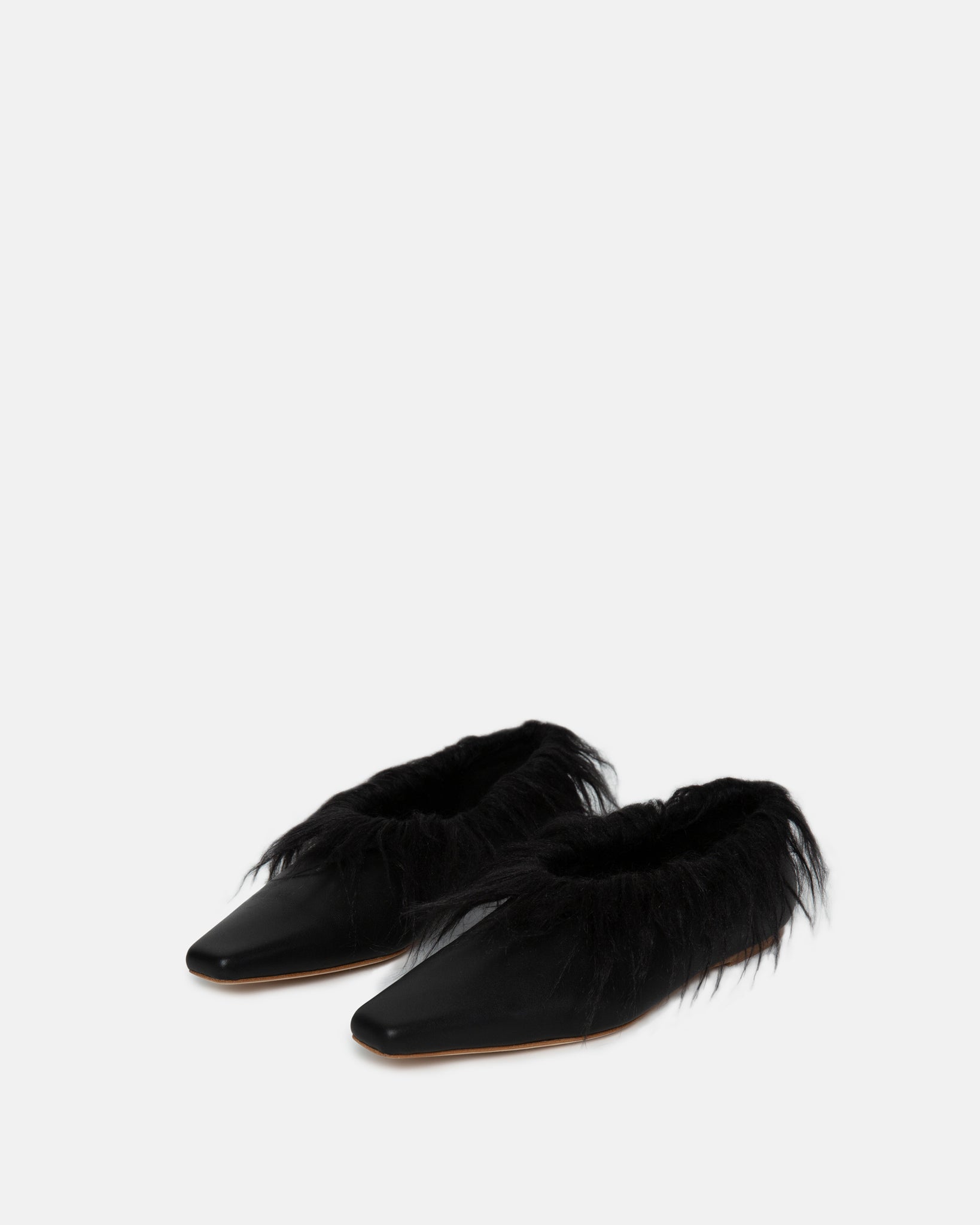 Fur Trimmed Flats